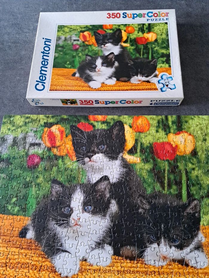 Puzzle chat noir et blanc