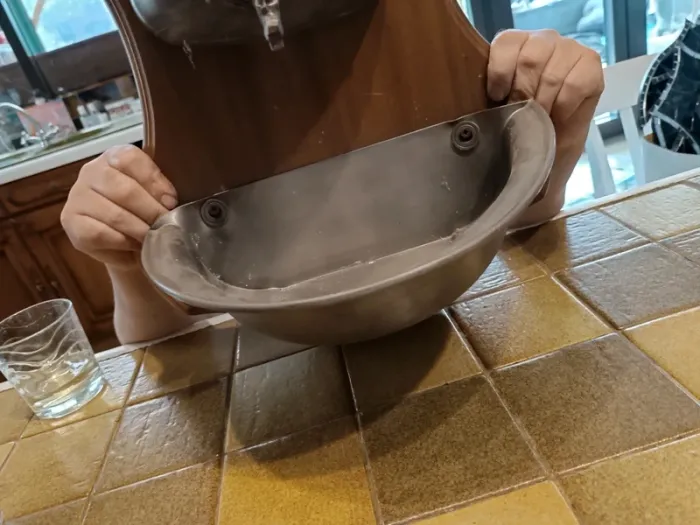 Fontaine murale décorative en étain - photo numéro 3