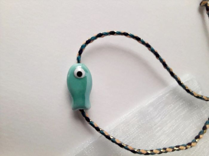 Bracelet poisson vert d eau - photo numéro 2