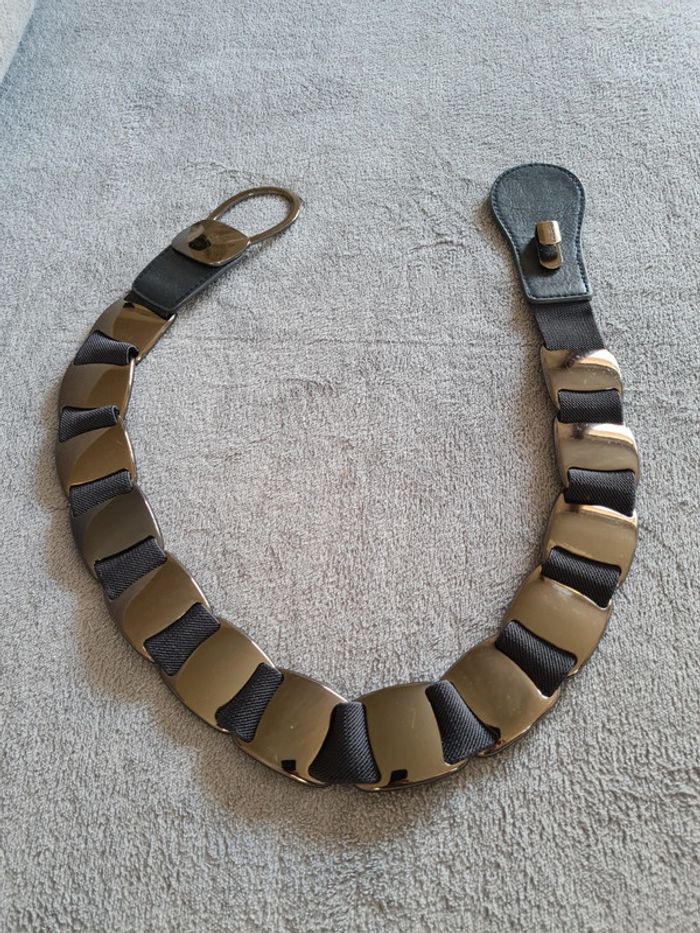 Ceinture bleu marine et argenté Zara - photo numéro 3