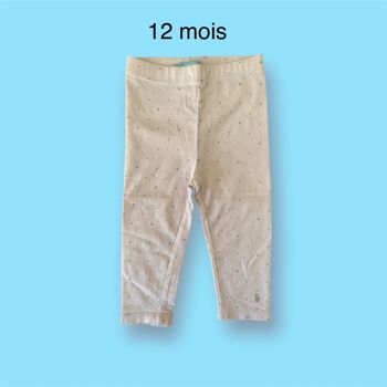 Obaïdi Legging rose pâle Taille 12 mois