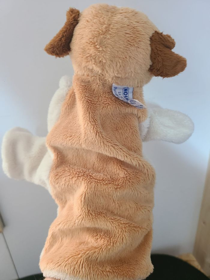 NOUNOURS Doudou marionnette chien beige marron - photo numéro 5