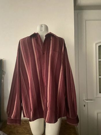 Chemise à rayures en dégradées bordeaux, 43/44, goldsmith