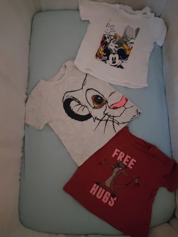 3 tee-shirts taille 9 mois
