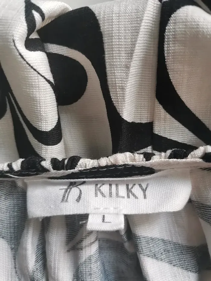 Robe noire et blanche KILKY en taille L - photo numéro 5