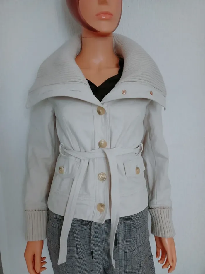Veste courte mango écru/beige S
