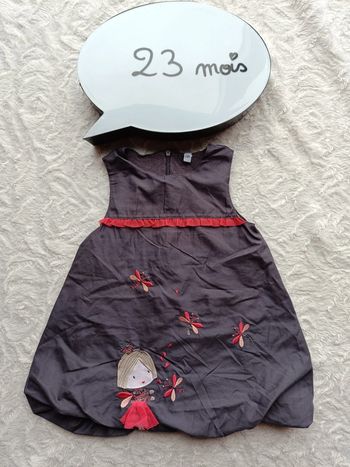 Robe boule Fille 23 mois Princesse Papillon sequins