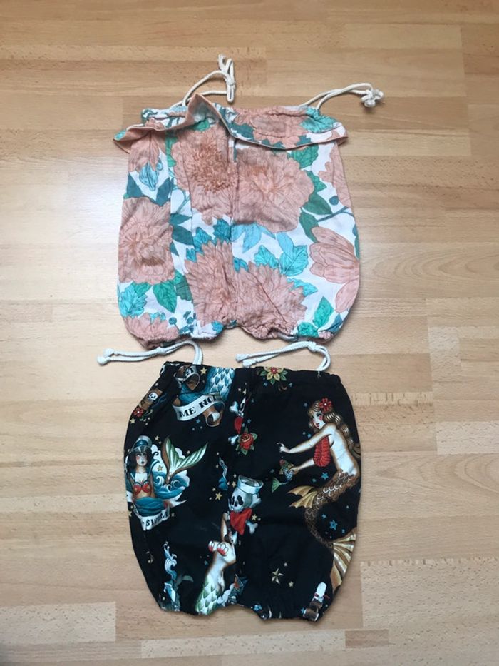 Lot de 2 barboteuses faites maison fille - 6 mois