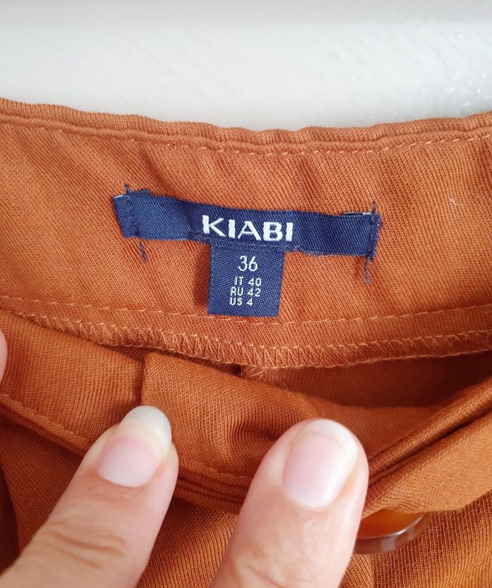 Pantalon large raccourci marron Kiabi T. S - photo numéro 4