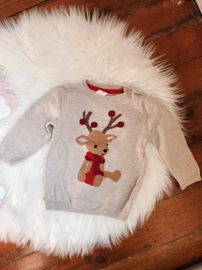 Pull renne 12 mois h&m - photo numéro 2