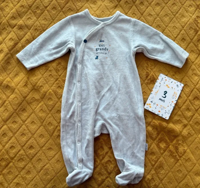 Lot 2 pyjamas velours P’tit Bisou - photo numéro 4