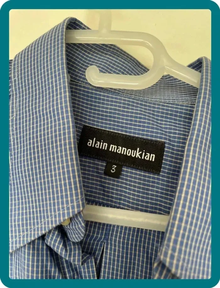 Chemise à carreaux bleu - photo numéro 2