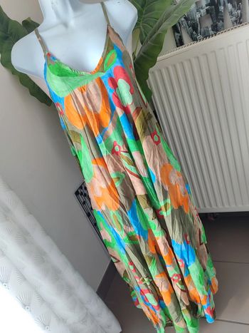 Robe longue col V