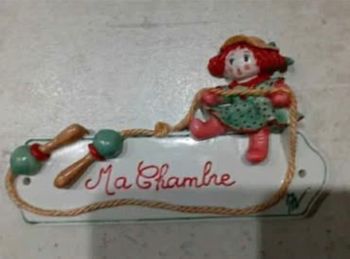 Plaque porte chambre 