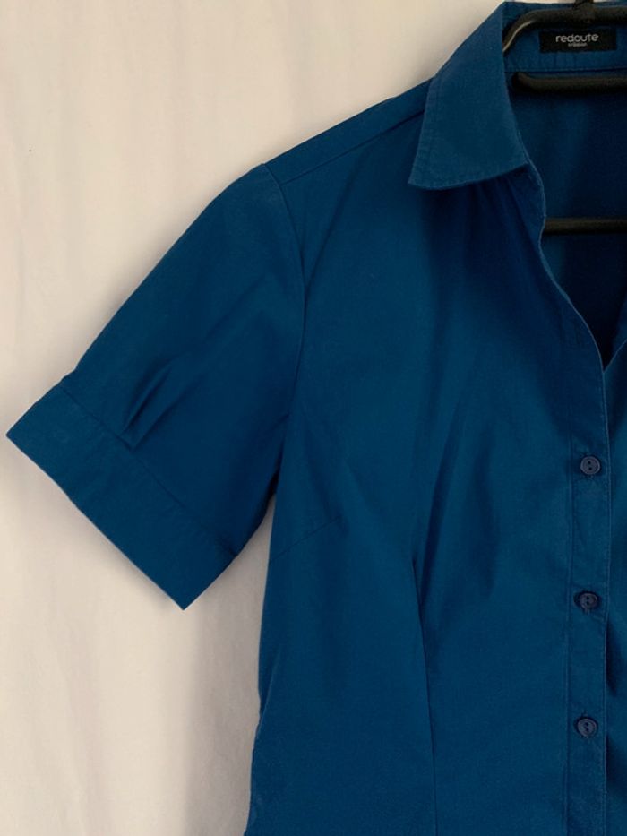 Chemise manches courtes bleue - photo numéro 2