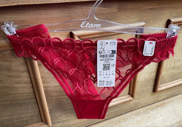 Tanga Etam Déclaration rouge taille 38 - photo numéro 2