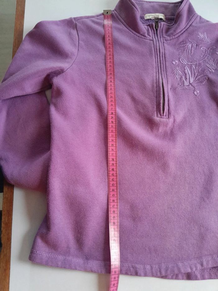 Joli sweat avec zip colwater creek motif brodé - photo numéro 8