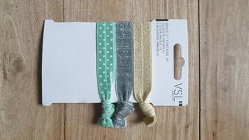 Neuf bijoux fantaisies lot 3 bracelets en tissu élastique