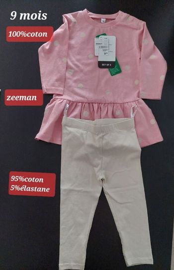 Robe avec leggin fille 12mois