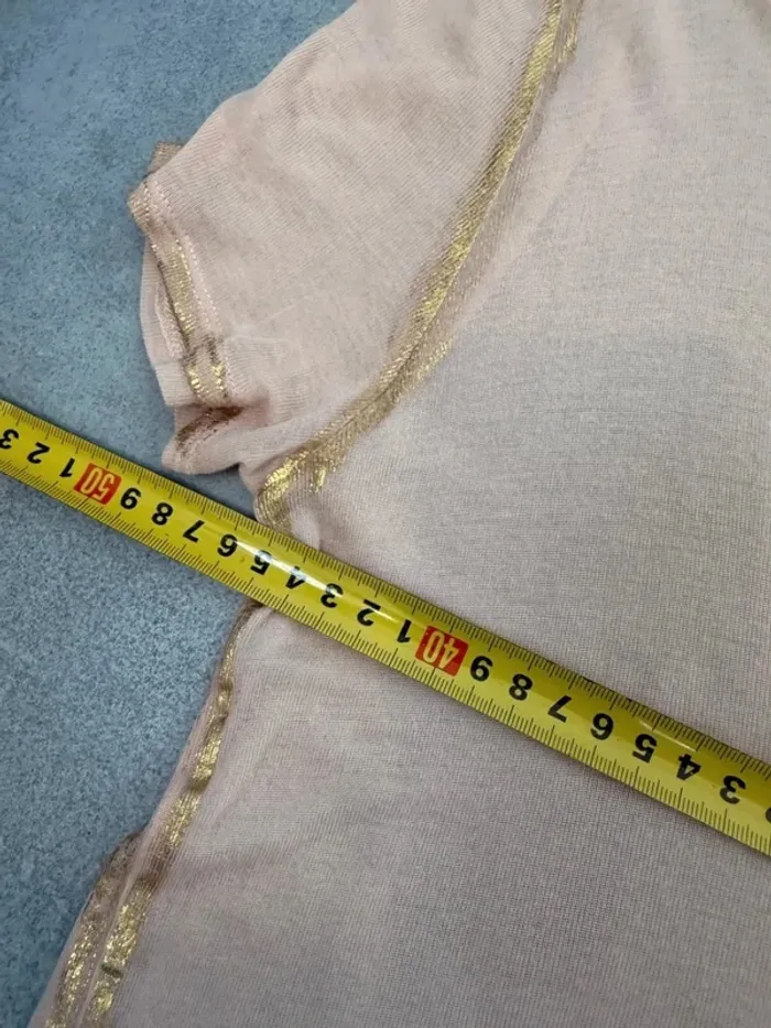 Magnifique T-shirt Zadig & Voltaire saumon et doré taille M parfait état - photo numéro 8
