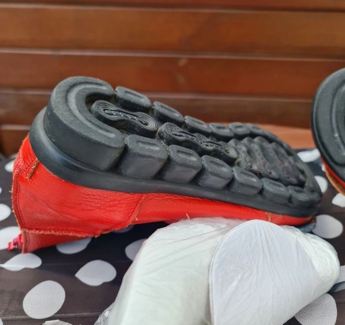 Bottine bohème cuir, pétales de fleurs 38