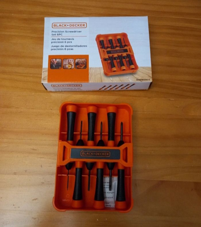 Set de 6 tournevis de précision Black & Decker Neuf (n°2)