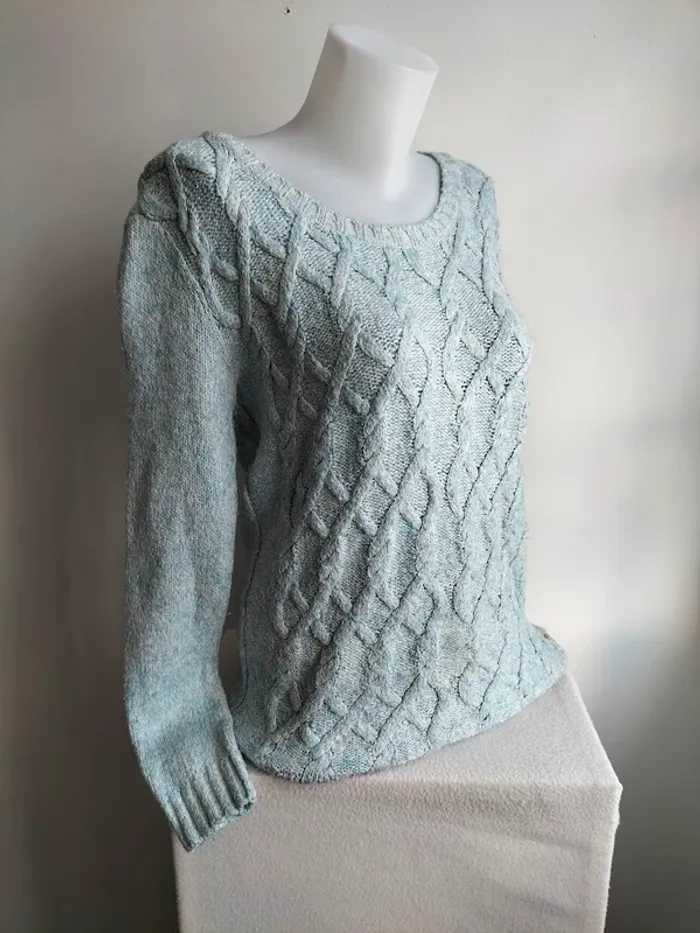 Pull Femmes en maille Tressées - Tommy Hilfiger - Taille M - photo numéro 3