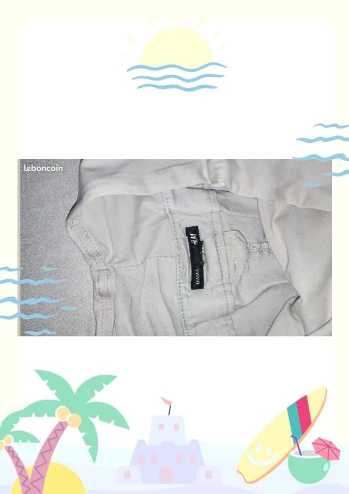 Pantalon maternité beige taille 42 44 H&M - photo numéro 2