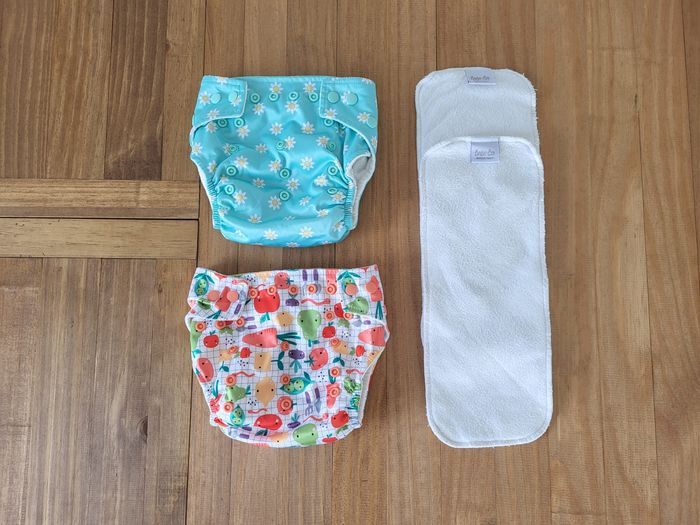 Lot de 2 couches lavables Baba+Boo + 2 Inserts - photo numéro 1