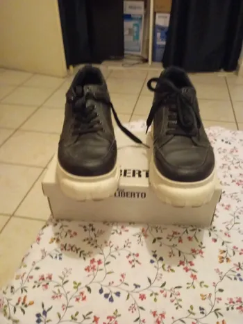 Baskets montantes bicolores femme
