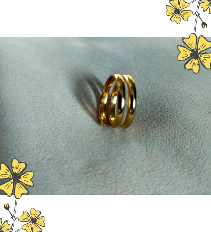 Bague ouverte plaqué or – Style minimaliste IG - photo numéro 2