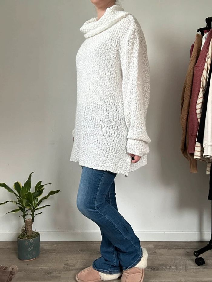 Pull long col roulé blanc Selection – Élégant et intemporel, taille 36, très bon état 💖 - photo numéro 4