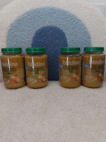 Lot de 4pots, Petits légumes
Pomme de terre Lieu, BIédina,
200g