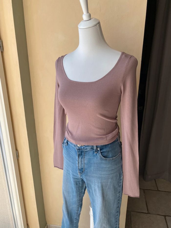 Pull fin beige Zara S - photo numéro 2