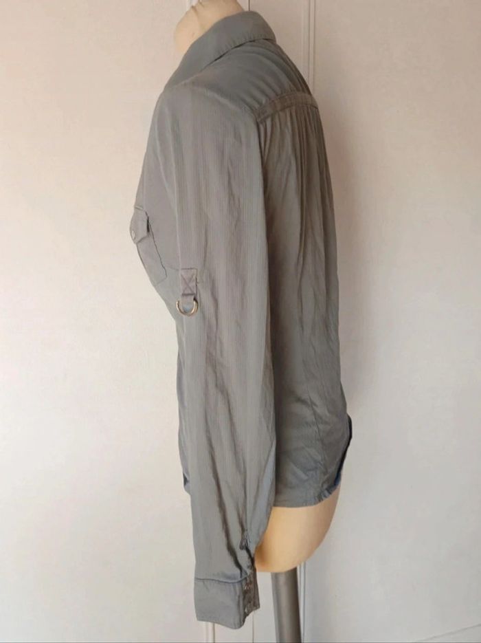 🌞blouse confort chemise rayure ton sur ton légère femme t m 38 - photo numéro 2