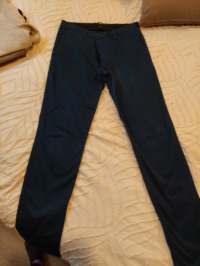 Pantalon chino bleu