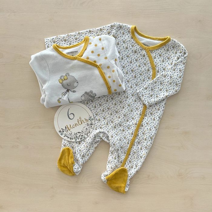 2 pyjamas fille orchestra 6 mois 67 cm - photo numéro 2
