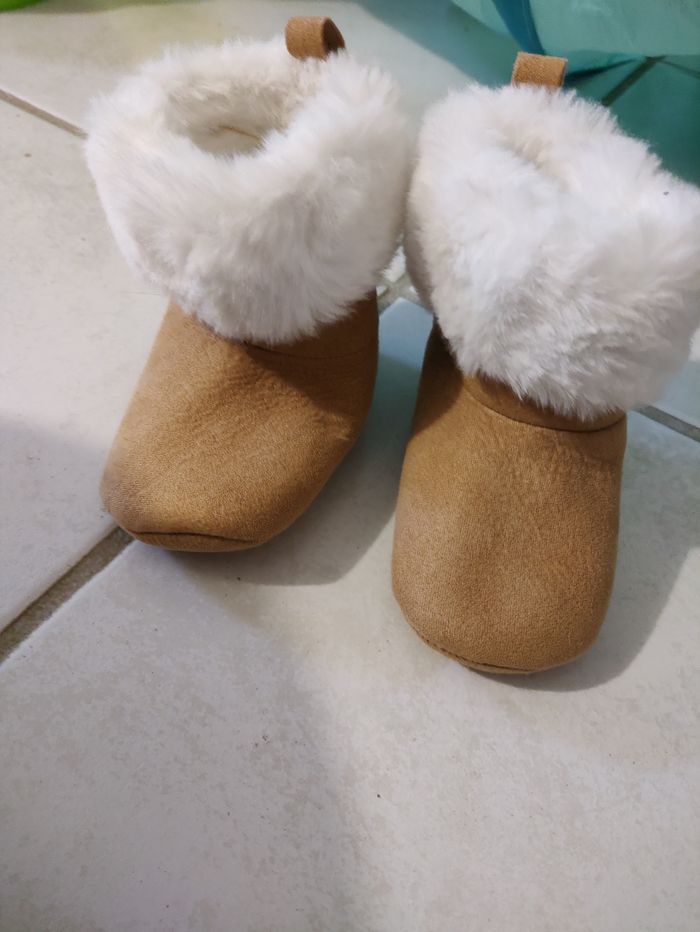 Chaussons hiver beige neuf