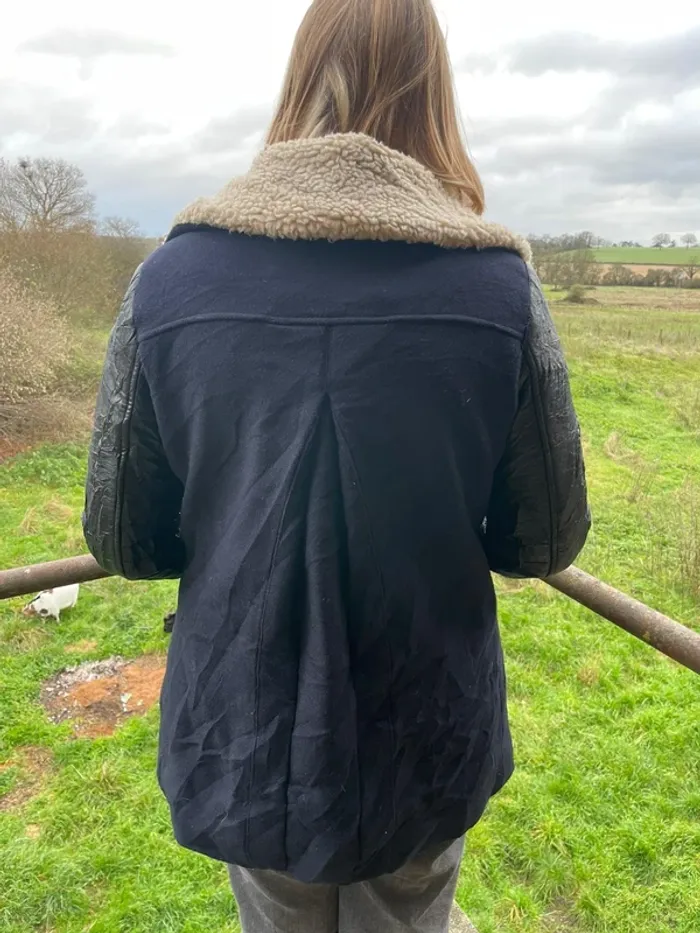 Veste longue "H&M" "Bombers" "Cabans", cuir. - photo numéro 2