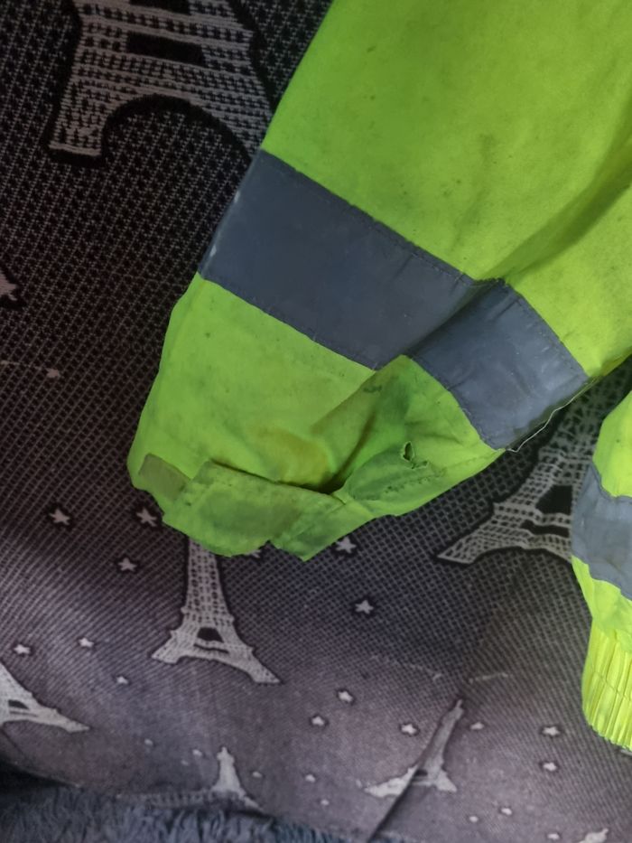 Veste de travail jaune fluo et bande réfléchissant taille L - photo numéro 2