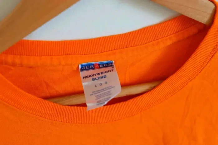 C36 t-shirt orange Jerzees L - photo numéro 3