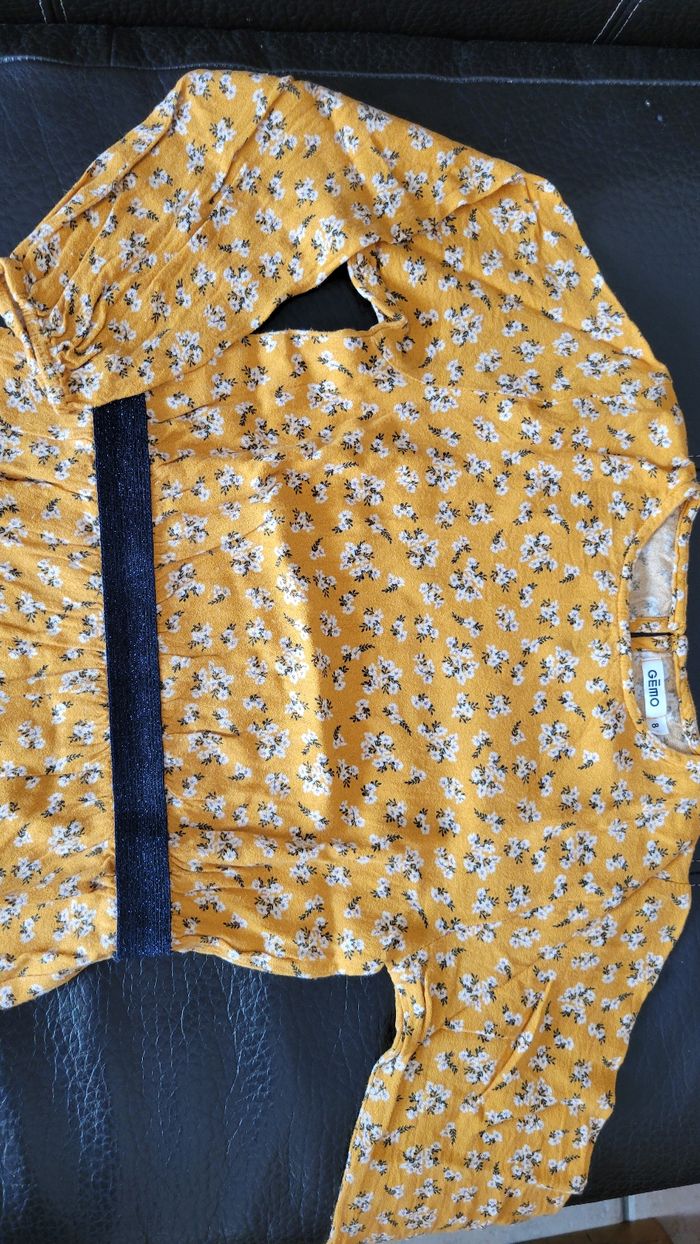 Robe fluide à manches longues moutarde 8 ans - photo numéro 3