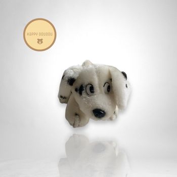 Peluche chien blanc dalmatien Bergère de france A853