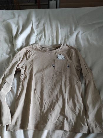 Tee shirt manches longues beige