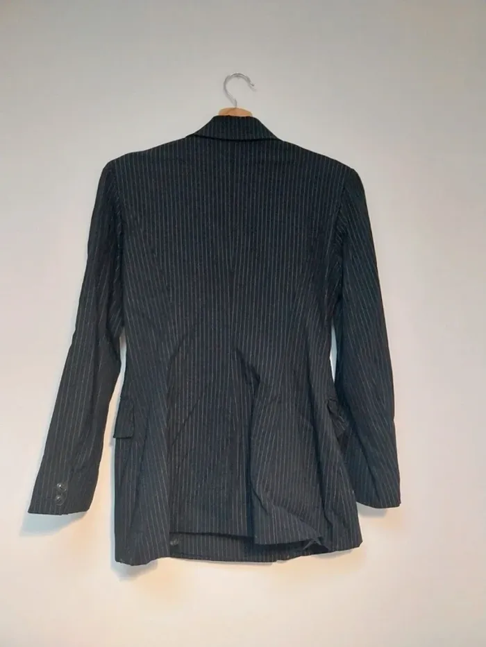 Veste blazer rayée noir et blanc Plein Sud 40 - photo numéro 2