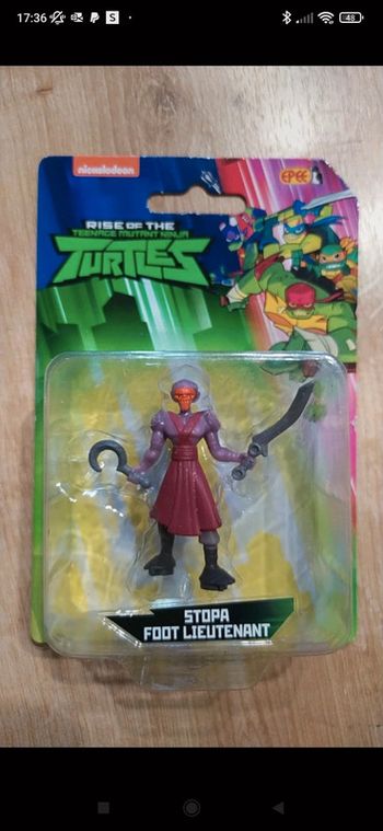 Mini figurine rise of the teenage mutant ninja turtles stopa foot lieutenant