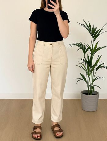 Pantalon velours côtelé écru taille 38 - La Petite Étoile Paris
