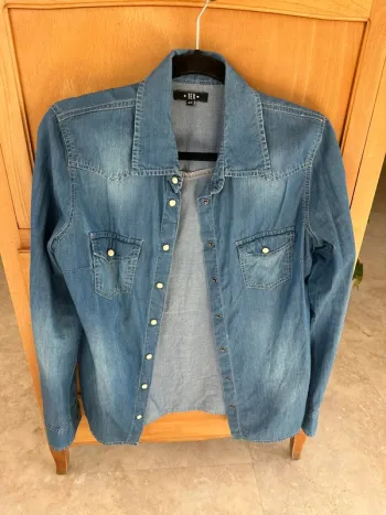 Chemise denim bleu jean