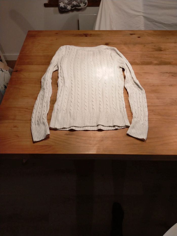 Pull blanc torsadé Superdry - photo numéro 4