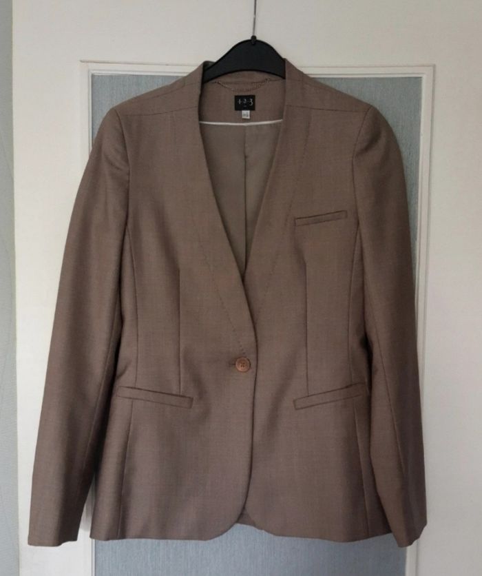 Veste de tailleur 123 beige foncée Taille 36